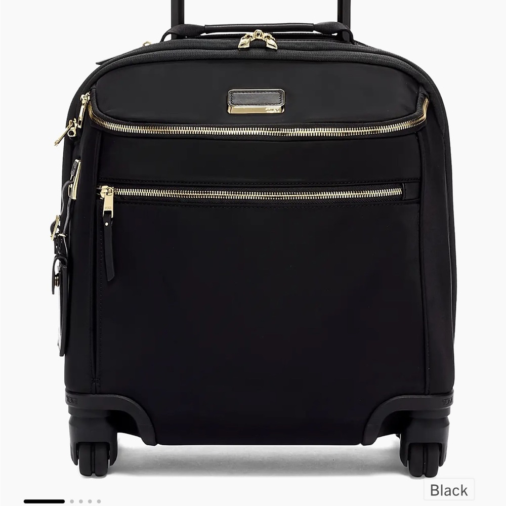 Tumi Voyager Black Travel Bag with Silver Accents
